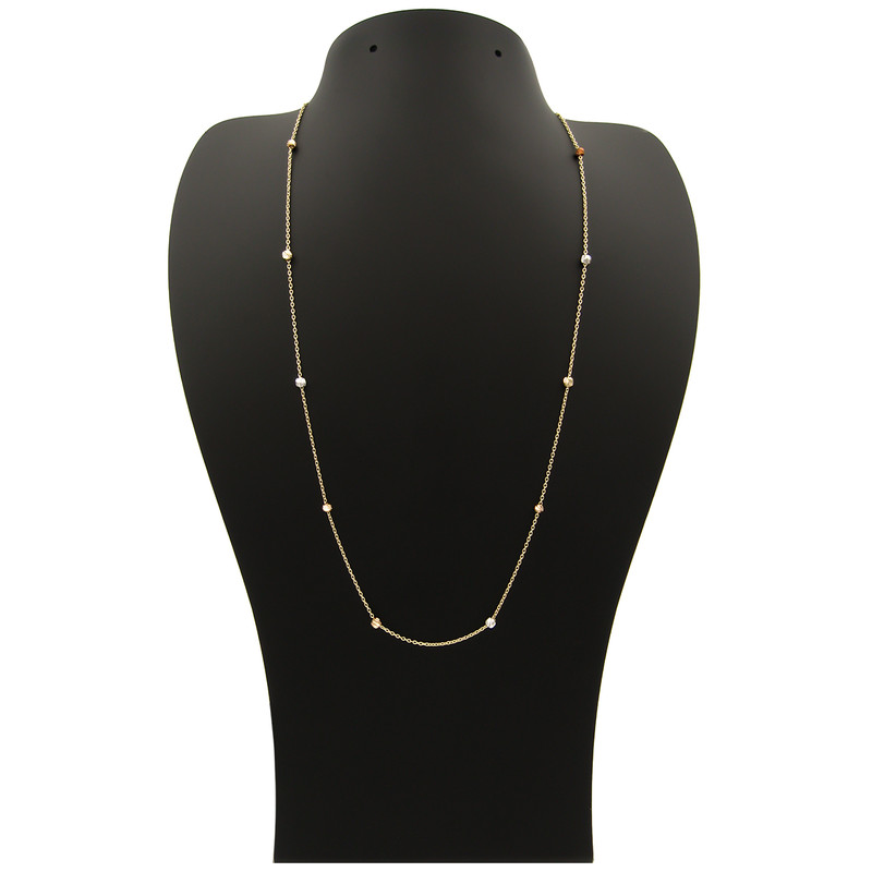 گردنبند طلا 18 عیار زنانه کاپانی کد KN006