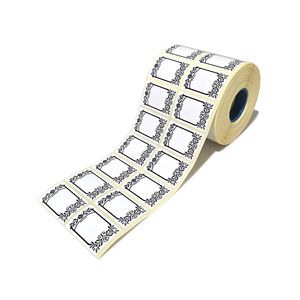 برچسب روماکس مدل نظم دهنده ادویه و حبوبات و سبزیجات - کد  P.V.C 5134 زیتون و گل 1 - بسته ۱۰۰ عددی