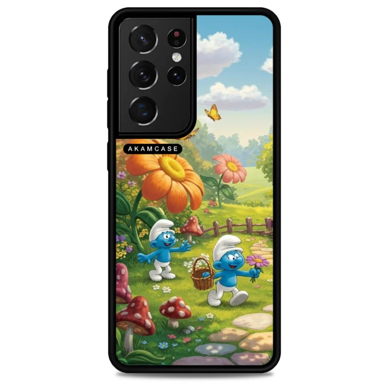 کاور آکام مدل AMC-WSGS21U-SMURFS-9 مناسب برای گوشی موبایل سامسونگ Galaxy S21 Ultra