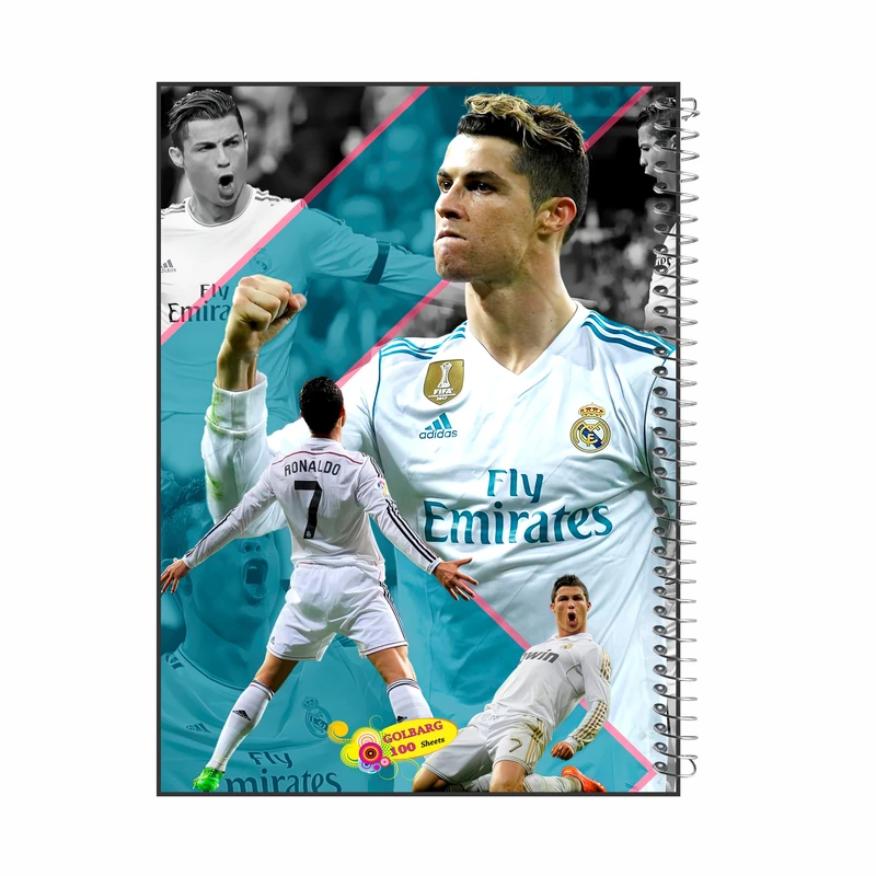 دفتر مشق 100 برگ گلبرگ مدل رونالدو کد 1531