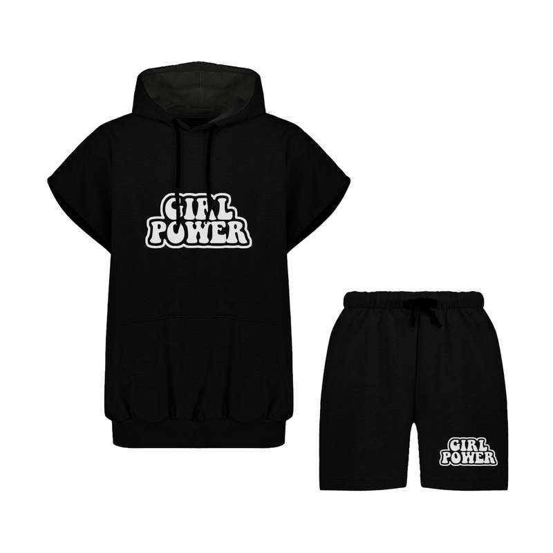 ست تیشرت و شلوارک مردانه مدل girl power 02