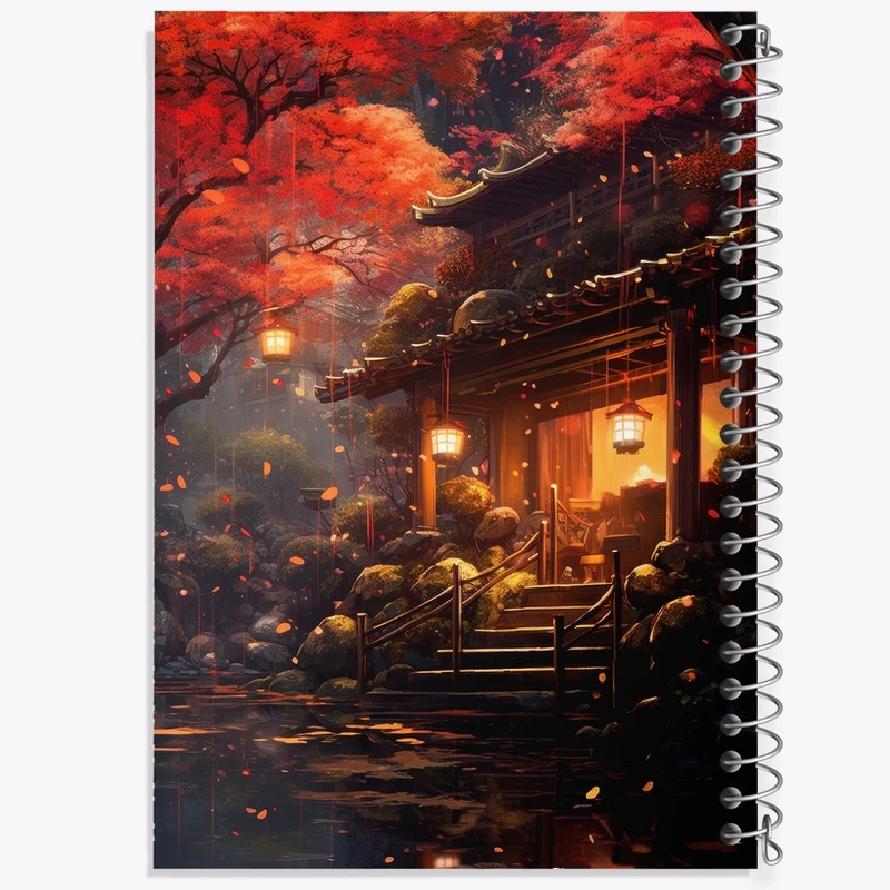 دفتر مشق 100 برگ خندالو طرح خانه ژاپنی کد F2704