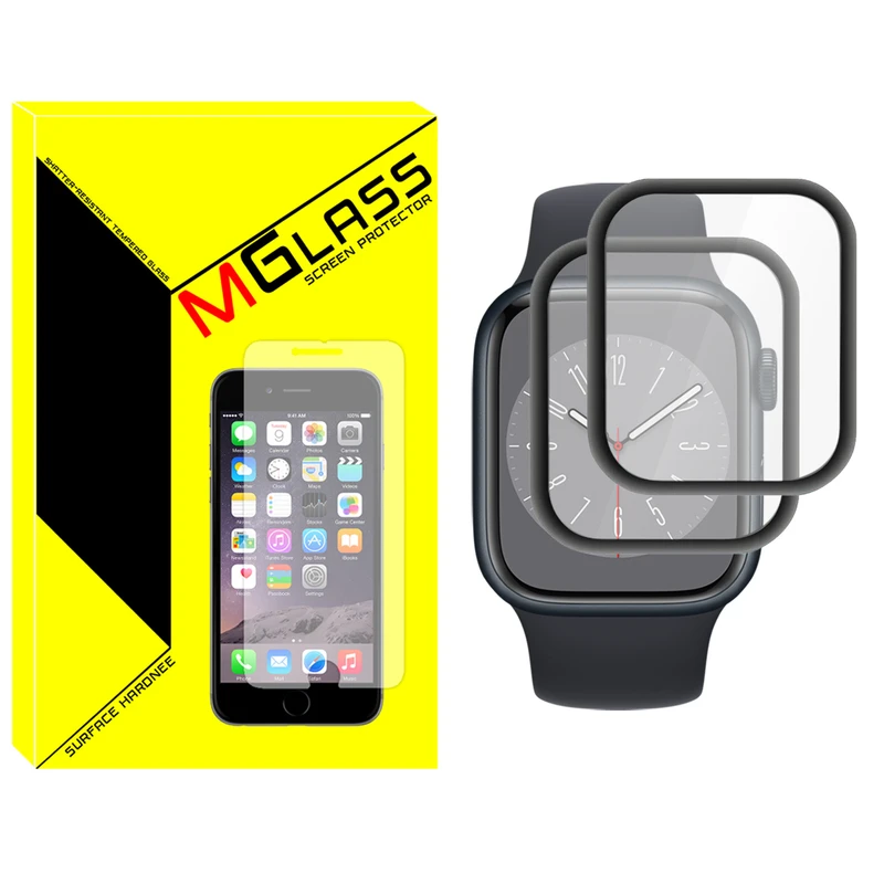 محافظ صفحه نمایش نانو ام‌گلس مدل GLS_Pmma مناسب برای اپل واچ Series 10/11 42mm بسته دو عددی