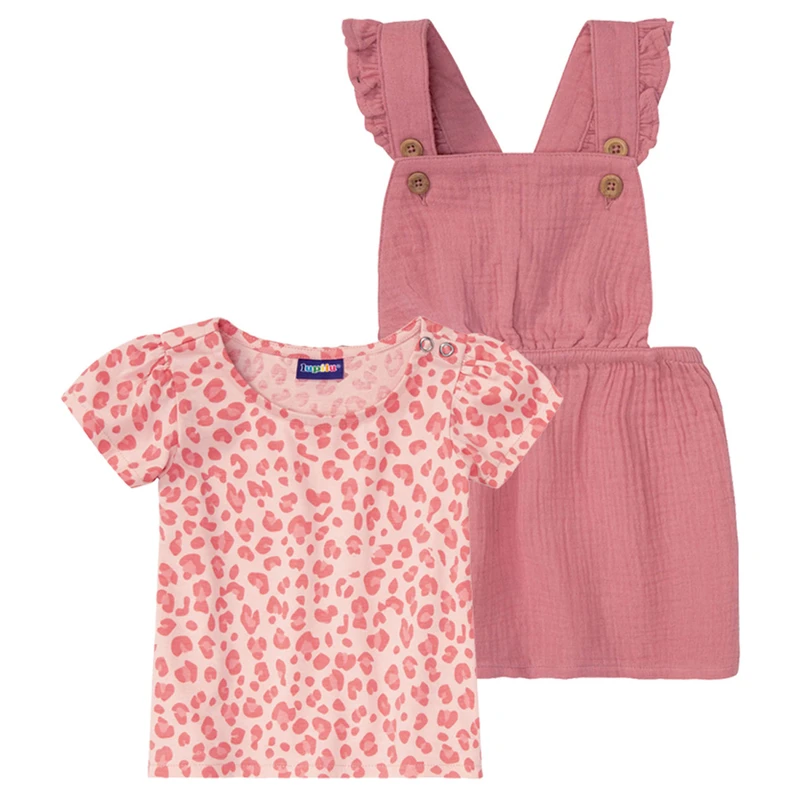 ست تی شرت و سارافون نوزادی لوپیلو مدل Outfit