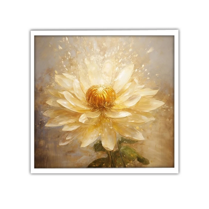 تابلو نوری بکلیت طرح گرافیکی گل نیلوفر مدل لایت باکس W-MID-19627