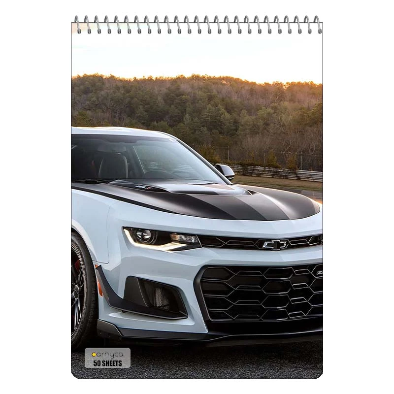 دفتر نقاشی 50 برگ سیمی کارنیکا طرح شورولت کامارو Chevrolet Camaro کد 14082