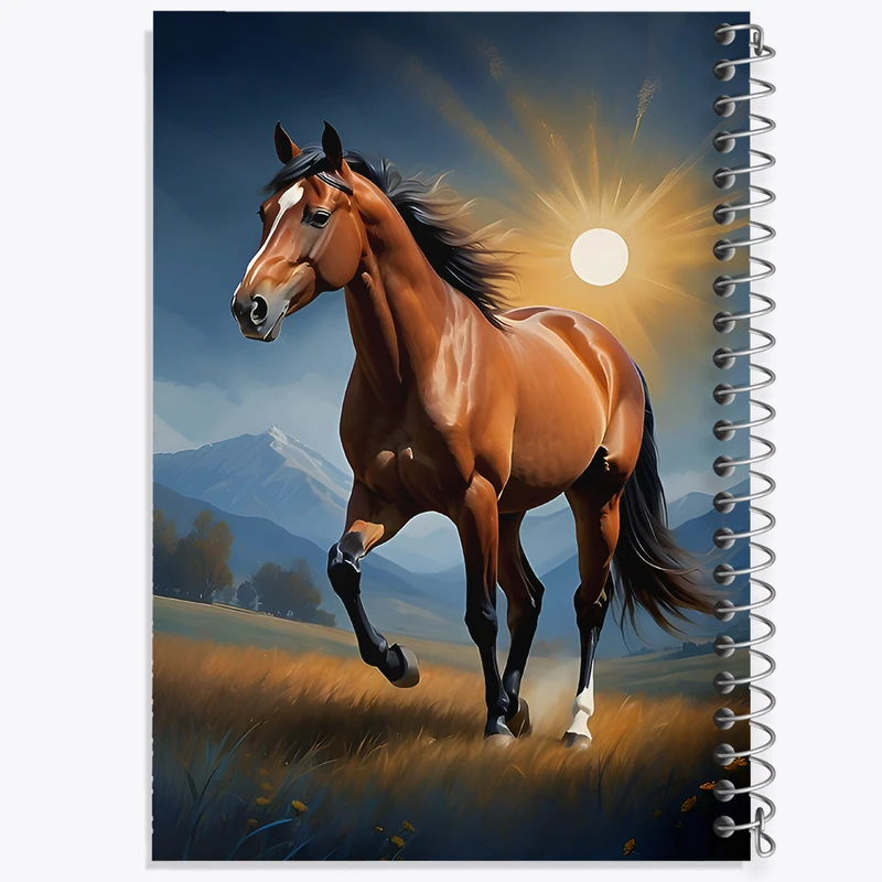 دفتر مشق 50 برگ خندالو طرح اسب کد F7052