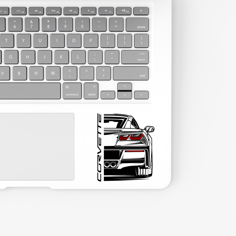 استیکر لپ تاپ و موبایل بووم طرح ماشین مدل Chevrolet C7 کد ZX042