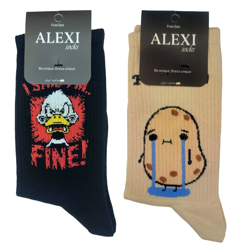 جوراب ساق بلند الکسی مدل SC073 بسته 2 عددی