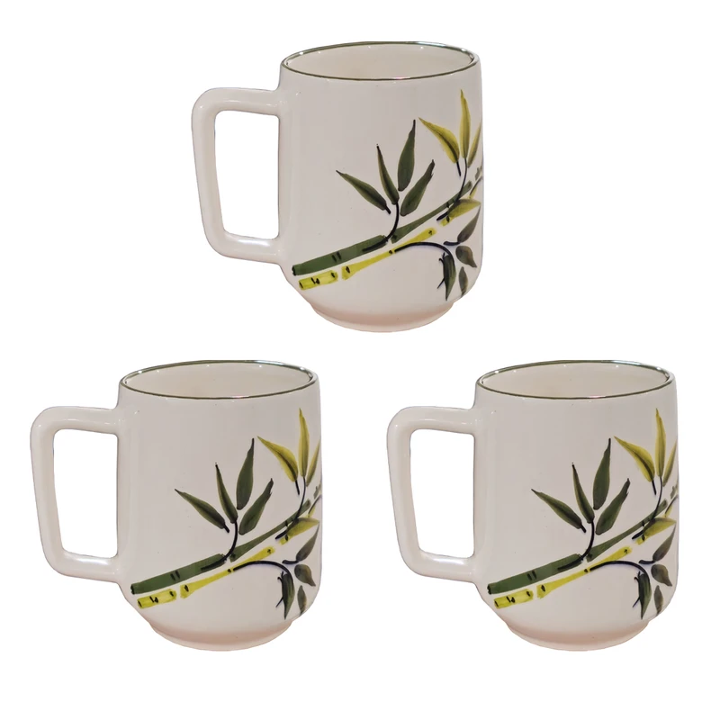 ماگ سرامیکی طرح بامبو کد pur بسته ۳ عددی