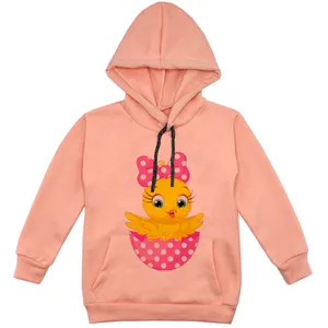 هودی دخترانه مدل جوجه پاپیونی F124 رنگ گلبهی