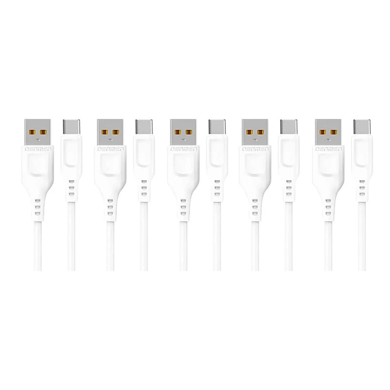 کابل تبدیل USB به USB-C دنمن مدل D01T طول 1 متر مجموعه 5 عددی
