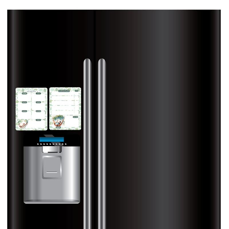 تخته وایت برد لاژید مدل برنامه ریزی درسی سایز 14x18 سانتی متر مجموعه 2 عددی