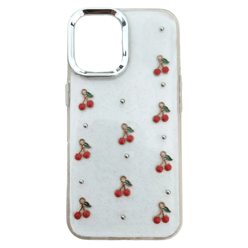 کاور مدل رزینی شاین طرح گیلاس مناسب برای گوشی موبایل اپل Iphone 16