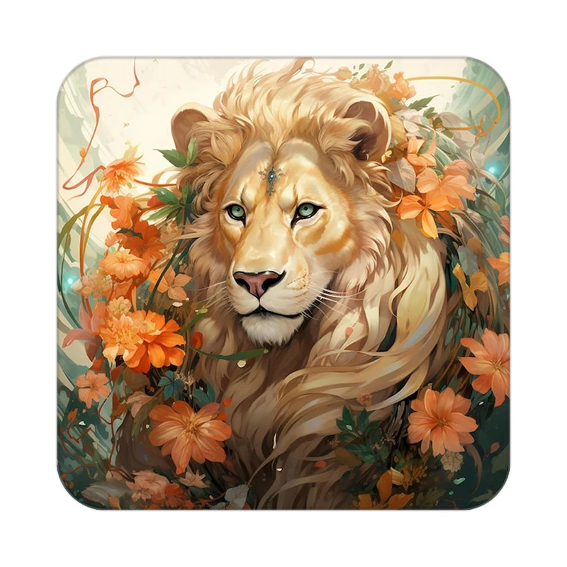 زیر لیوانی کاکتی طرح شیر مدل mp23940