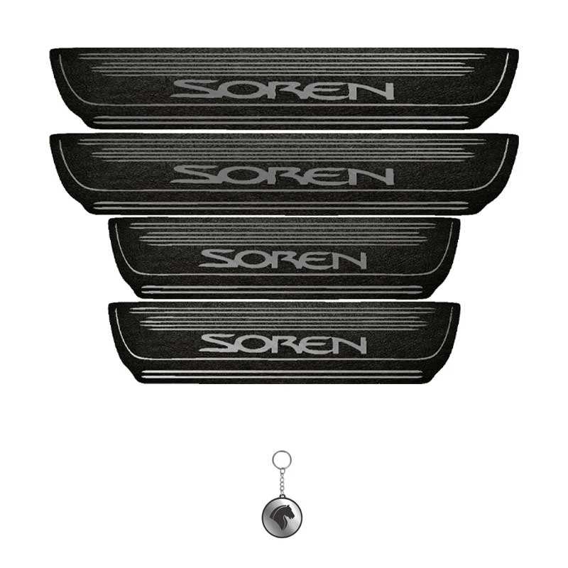 برچسب پارکابی خودرو لندمون کد LMm0012 MS مناسب برای سورن مجموعه 4 عددی به همراه جا کلیدی