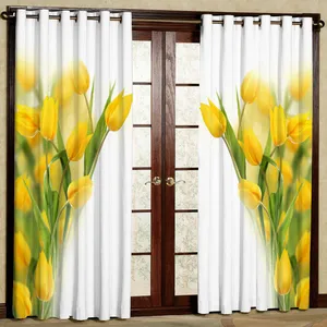 پرده مدل گل لاله هازان پانچی کد 4339 سایز 140x200 سانتی متر