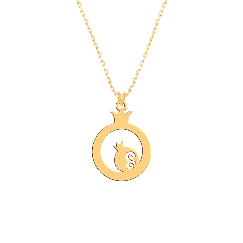 گردنبند طلا 18 عیار زنانه فرشته مدل انار WNLZ-000111