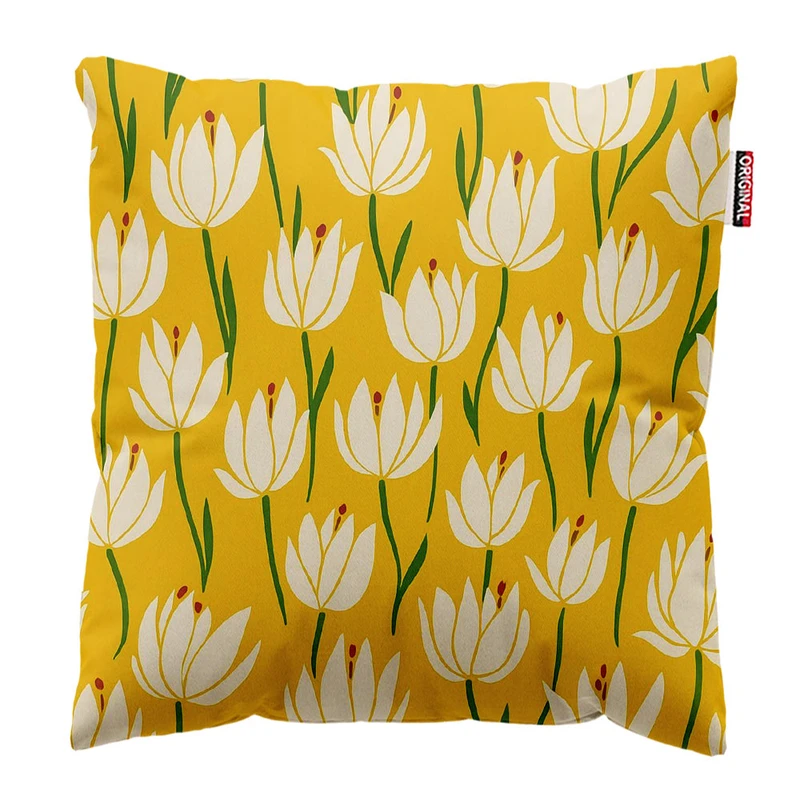 کوسن پاد آفرین طرح گل کد 2454 سایز 30*30 سانتی متر