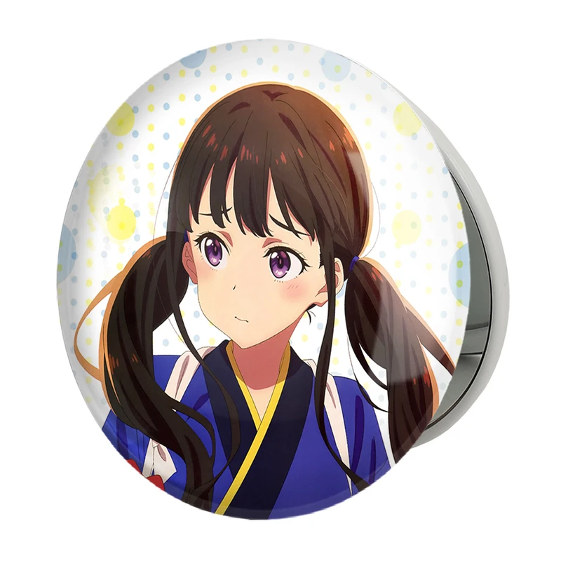 آینه جیبی خندالو طرح تاکینا انیمه لیکوریس ریکویل Lycoris Recoil مدل تاشو کد 23058 