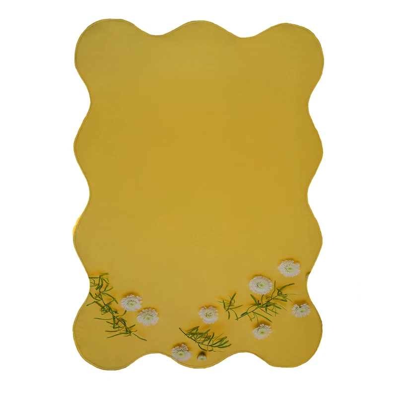 پادری مدل دالبر طرح گل کد 8486 سایز 80x110 سانتی متر 