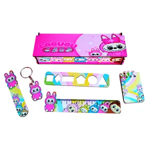 بسته لوازم تحریر مدل چوبی طرح لبوبو فانتزی کد 02 مجموعه 6 عددی