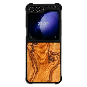 AKAM AMC-WSGZFLIP5-WOOD-25 Cover For Samsung Galaxy Z Flip 5