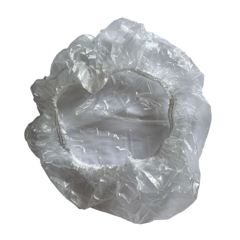 کلاه یکبار مصرف مدل پلاستیکی کد e30 بسته ۱۵ عددی