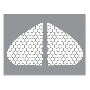 برچسب شیشه مدل لانه زنبوری ZANBOR_W مناسب برای تیبا بسته 2 عددی