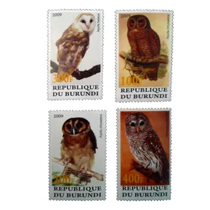 تمبر یادگاری مدل جغد کد aa-388 مجموعه 4 عددی