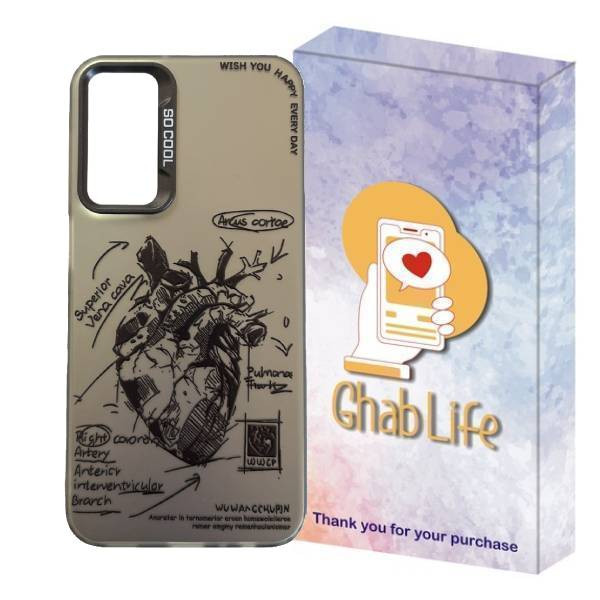 کاور قاب لایف مدل سوکول طرح قلب مناسب برای گوشی موبایل سامسونگ Galaxy A56