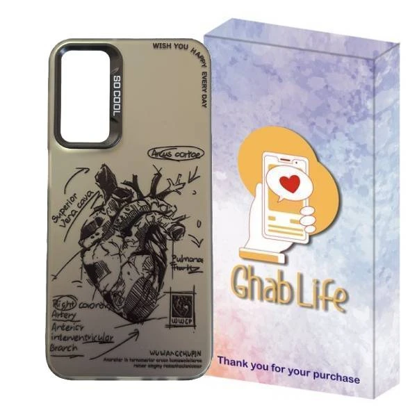 کاور قاب لایف مدل سوکول طرح قلب مناسب برای گوشی موبایل شیائومی Redmi Note 11S/Redmi Note 11 4G