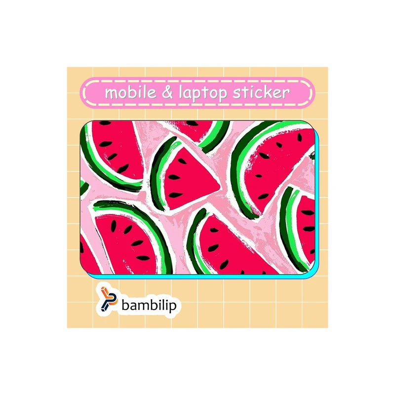 استیکر بامبیلیپ مدل کارت عابر طرح هندونه هندونه ای کد 3995360