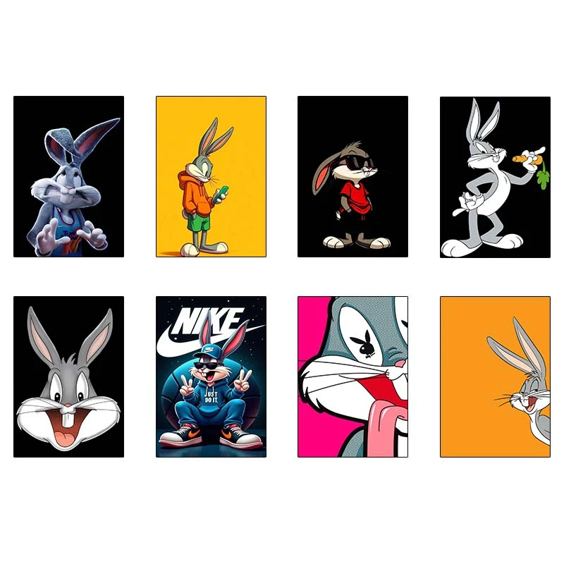 پوستر کارنيکا طرح باگز بانی The Bugs Bunny کد 49285 مجموعه 8 عددی