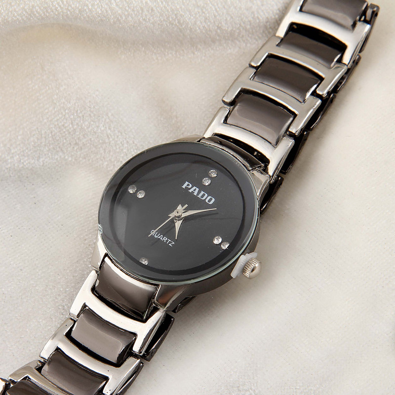 ساعت مچی عقربه ای زنانه مدل مدرن بند استیل شیک کد WHW_261