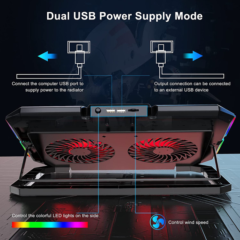 پایه خنک کننده  لپ تاپ مدل GT50-RGB 2