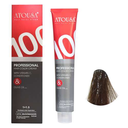 رنگ مو آتوسا شماره NE4 حجم 100 میلی لیتر رنگ قهوه ای روشن قوی