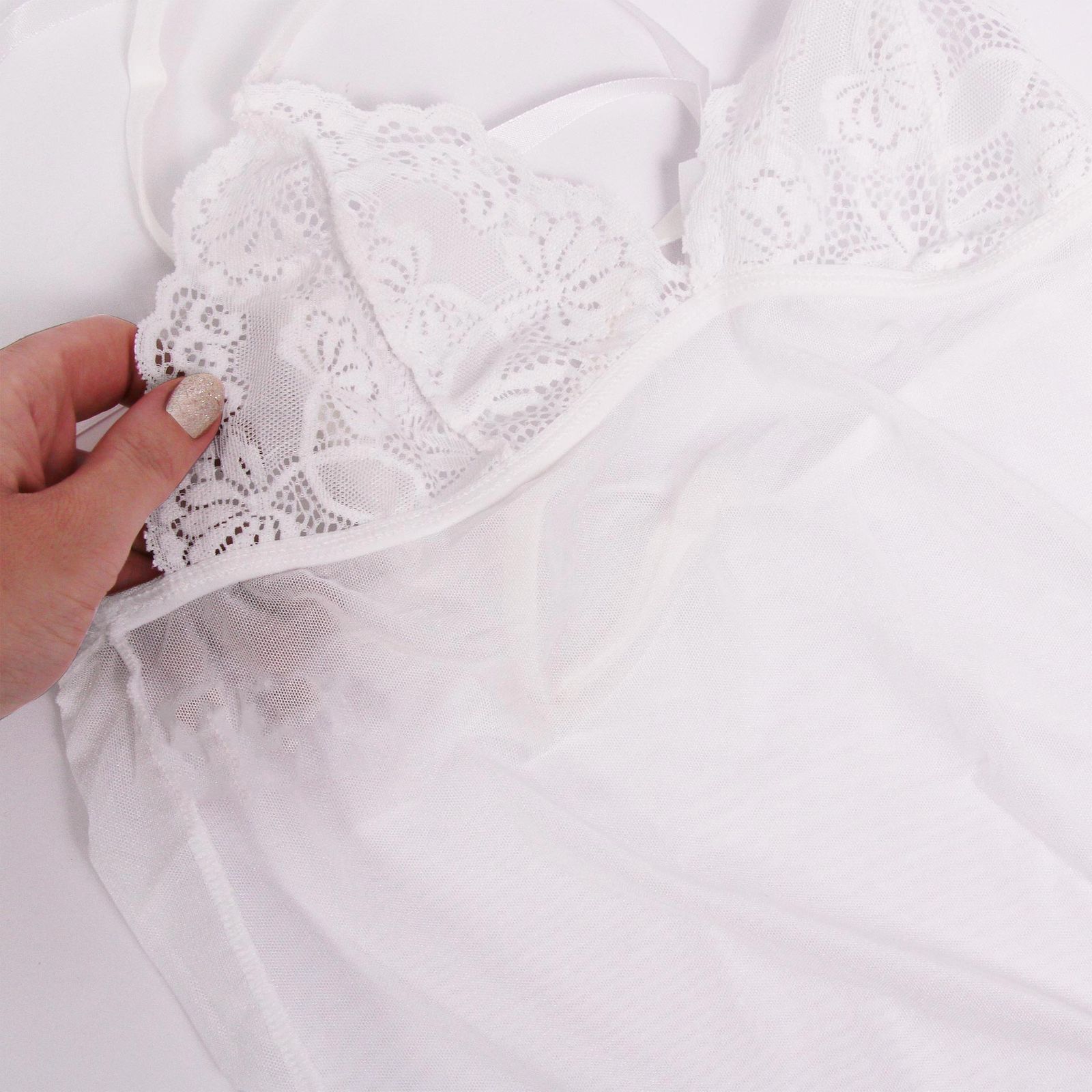 لباس خواب زنانه ماییلدا مدل 3685-804 رنگ سفید -  - 7