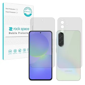Rock space Resistant model transparent screen protector suitable for the Samsung Galaxy A56 mobile phone along with the phone back protector 