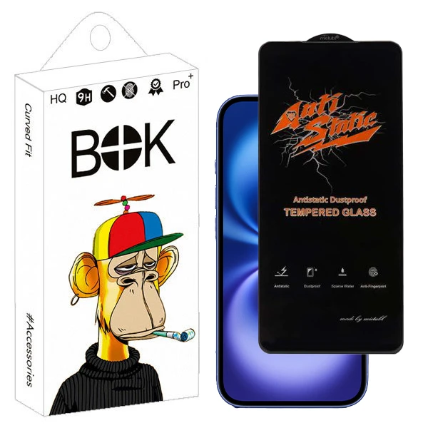 محافظ صفحه نمایش بوک مدل Antistatic Shield مناسب برای گوشی موبایل اپل iphone 16 / 16 pro