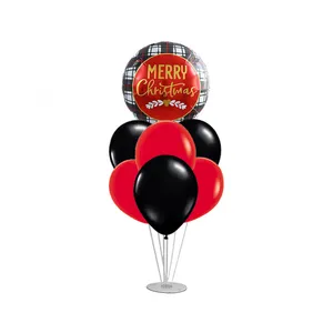 بادکنک سورتک مدل کریسمس کد 03 مجموعه 8 عددی به همراه استند بادکنک