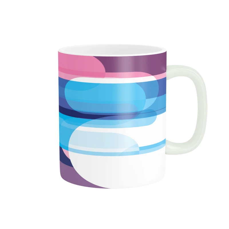 ماگ پاد آفرین مدل خطوط رنگی کد DKC177