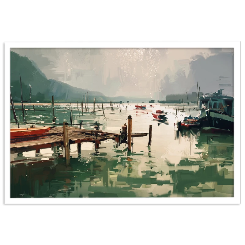 تابلو بکلیت طرح نقاشی دریاچه مدل W-s774