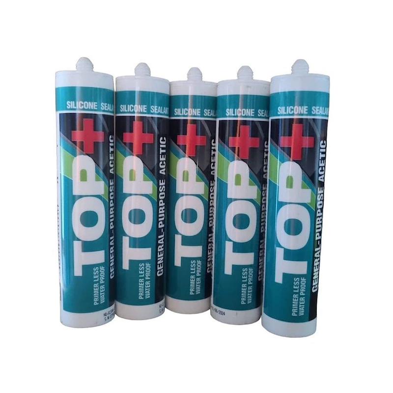چسب سیلیکون تاپ پلاس مدل سیلیکون شفاف وزن 260 گرم بسته 5 عددی