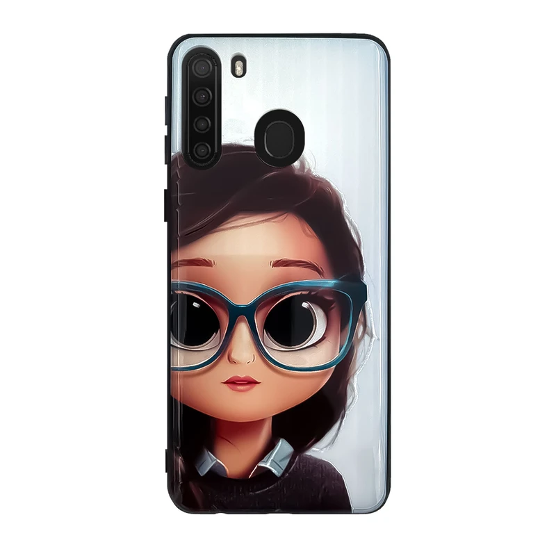 کاور دکین مدل Leniz طرح Glasses مناسب برای گوشی موبایل سامسونگ Galaxy A21