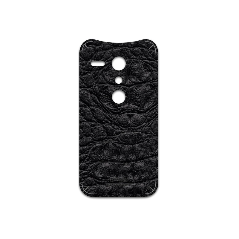 برچسب پوششی ماهوت مدل Black-Crocodile-Leather مناسب برای گوشی موبایل موتورولا Moto G