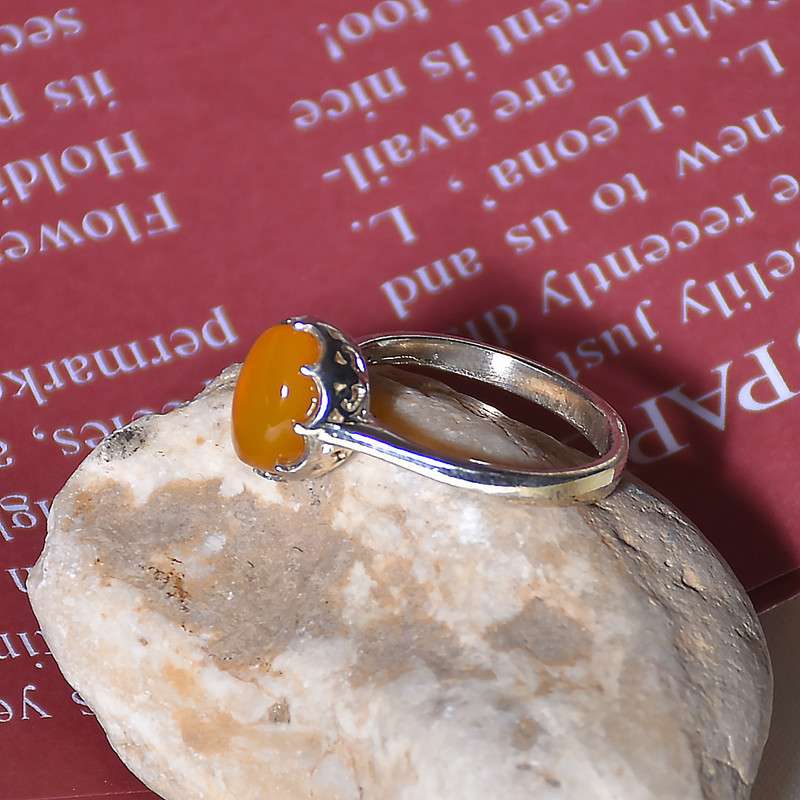 انگشتر نقره زنانه نقره جات لطفی مدل عقیق کد ANZS01E010