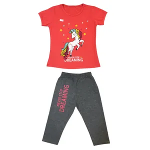 ست تیشرت و شلوار دخترانه مدل DP7005