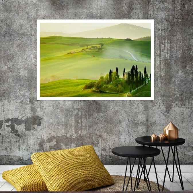 تابلو بکلیت طرح منظره و طبیعت مدل قاب شاسی W-s7995