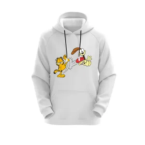 هودی زنانه مدل گارفیلد کد E27 رنگ سفید